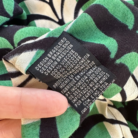 Totem Brazilian Designer Maxi Skirt Green Black & Cream Print Size S - Picture 15 of 16